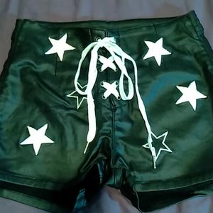 Leather shorts with stars size 3xL